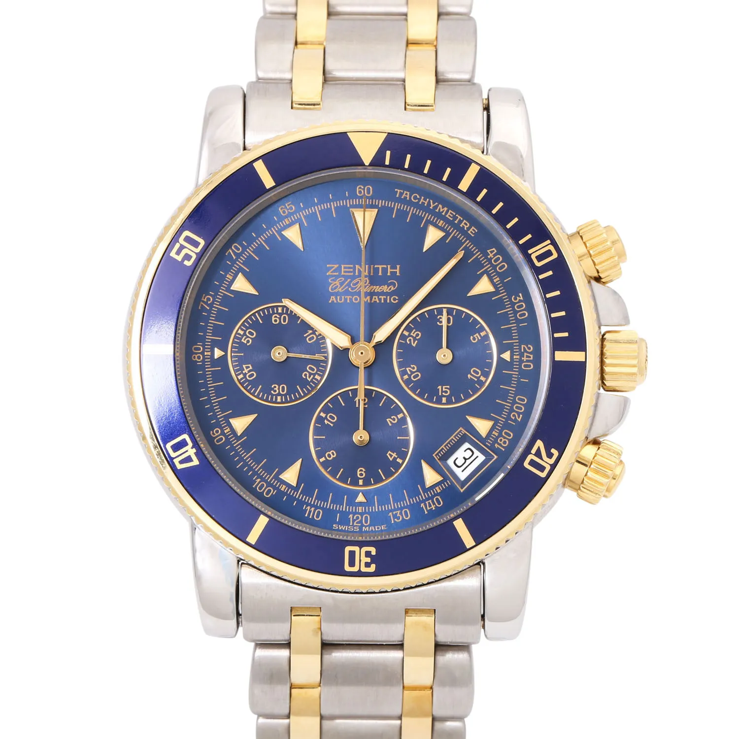 Zenith El Primero 53.0370.400 39mm Stainless steel and yellow gold Blue
