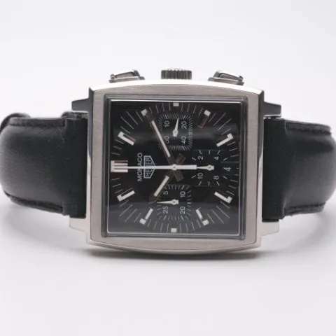 Heuer CS 2111 38mm Stainless steel Black