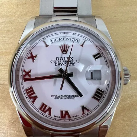 Rolex Day-Date 36 118209 36mm White gold White