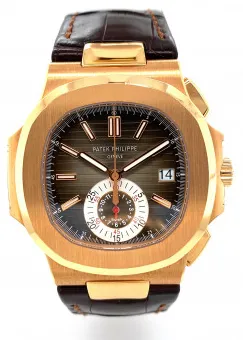 Patek Philippe Nautilus 5980R-001 40.5mm Rose gold Brown