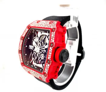 Richard Mille Rafael Nadal RM35-02 49.95mm NTPT Carbon (Red), Diamonds Snow Setting Skeletal 2