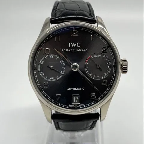 IWC Portugieser IW500106 42.5mm White gold Grey