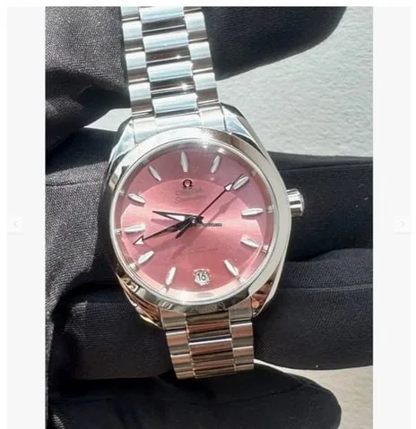 Omega Aqua Terra 220.10.34.20.10.003 34mm Stainless steel Pink