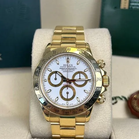 Rolex Daytona 116528 40mm Yellow gold White