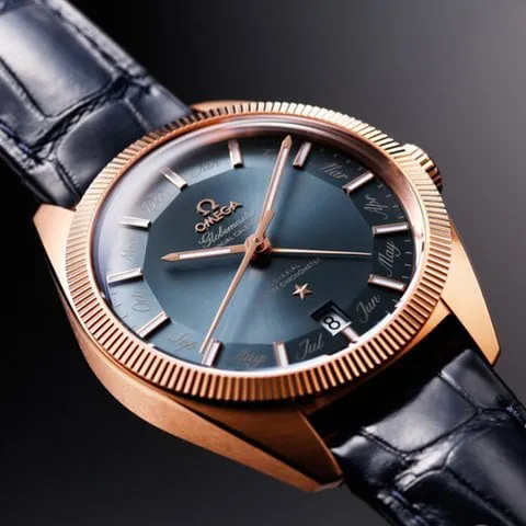 Omega Globemaster 130.53.41.22.03.001 41mm Rose gold Blue