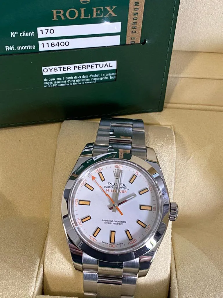 Rolex Milgauss 116400 40mm Stainless steel White