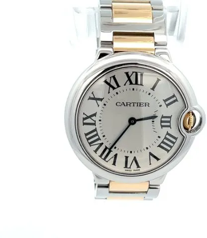 Cartier Ballon Bleu W69008Z3 36mm Yellow gold and Stainless steel Silver