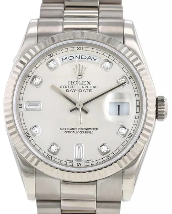 Rolex Day-Date 36 118239 36mm White gold Silver