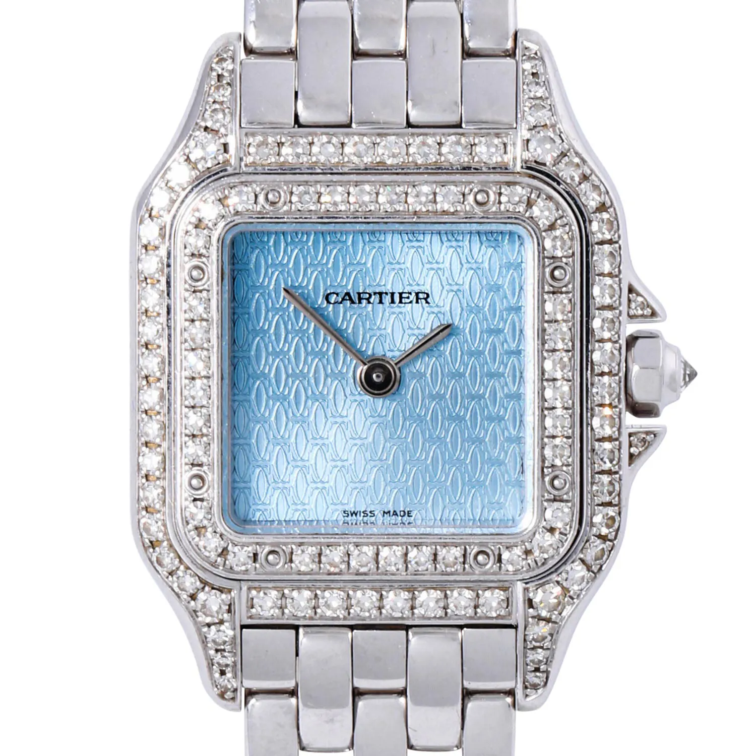 Cartier Panthère 1660 22mm White gold Blue