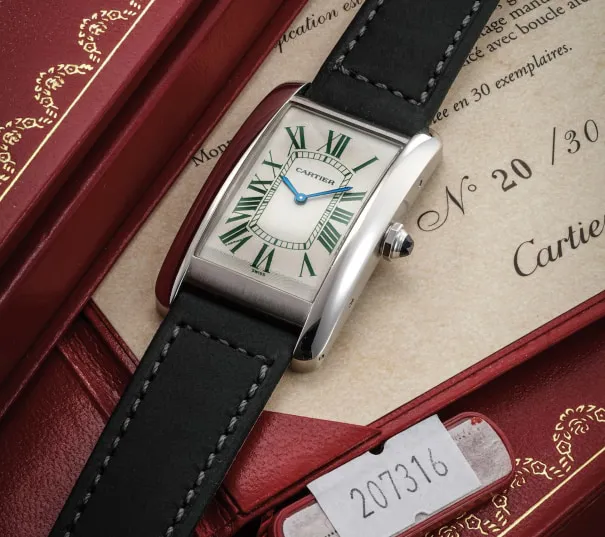 Cartier Tank Américaine 1734D 44mm Platinum Silver 1