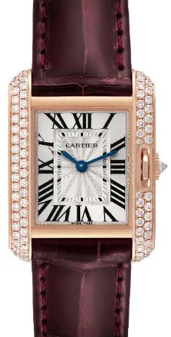 Cartier Tank WT100013 30.2mm Rose gold Silver