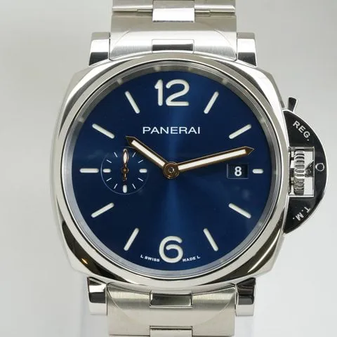 Panerai Luminor Marina PAM 01124 42mm Stainless steel Blue