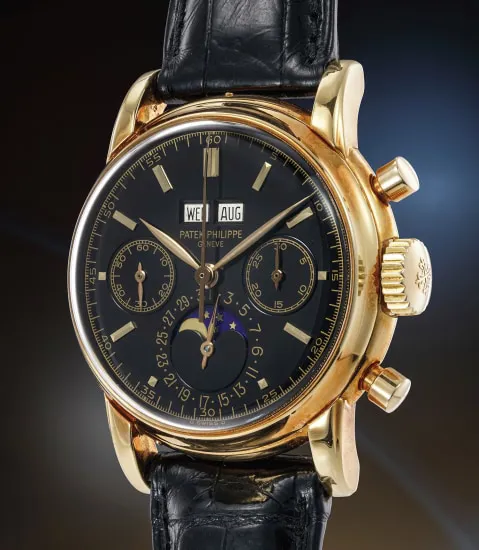 Patek Philippe Perpetual Calendar Chronograph 2499 37.5mm Yellow gold Black