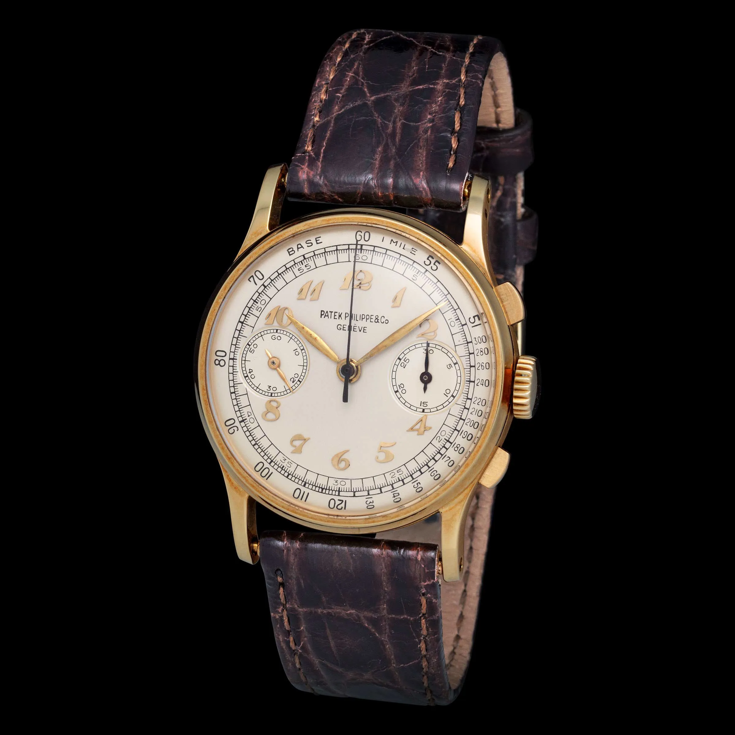 Patek Philippe Chronograph 130 33mm Yellow gold Silver