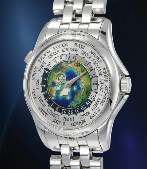 Patek Philippe World Time 5131/1P 39.5mm Platinum Enamel