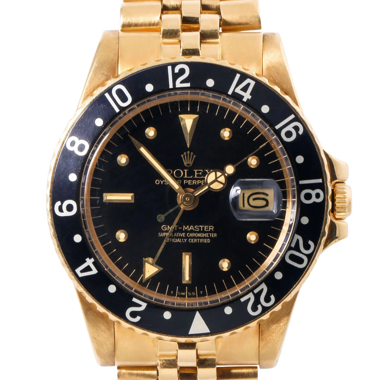 Rolex GMT-Master 16758 40mm Yellow gold Black