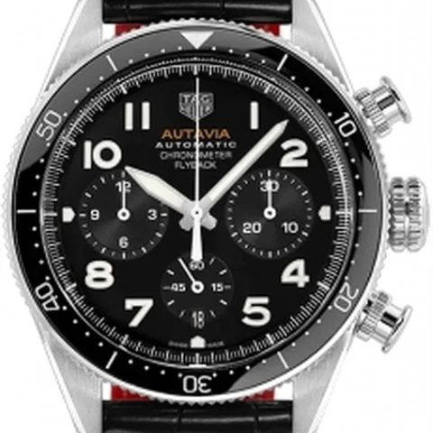 TAG Heuer Autavia 42mm Stainless steel Black