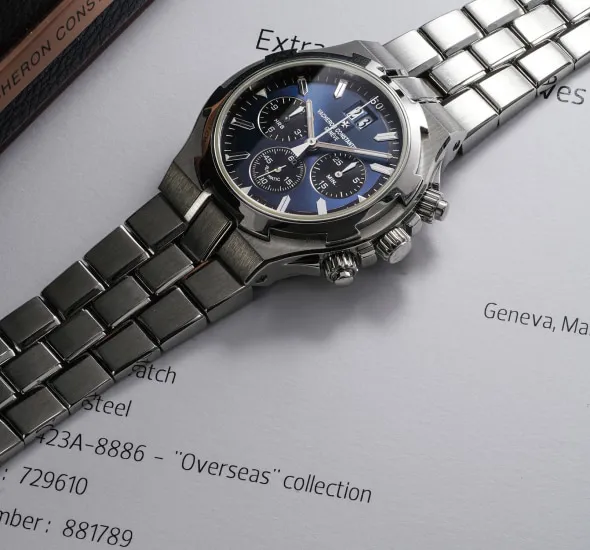 Vacheron Constantin Overseas Chronograph 49140 40mm Stainless steel Blue 1