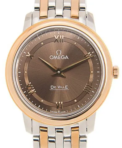 Omega De Ville 424.20.27.60.13.001 27.5mm Yellow gold and Stainless steel Brown