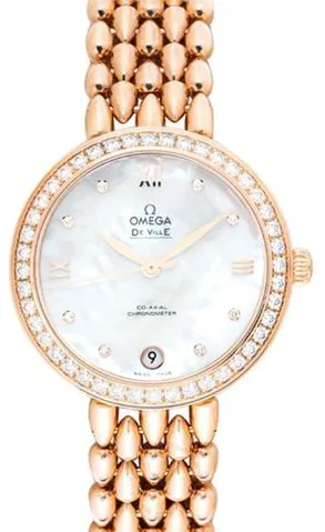 Omega De Ville 424.55.33.20.55.007 32.5mm Rose gold White