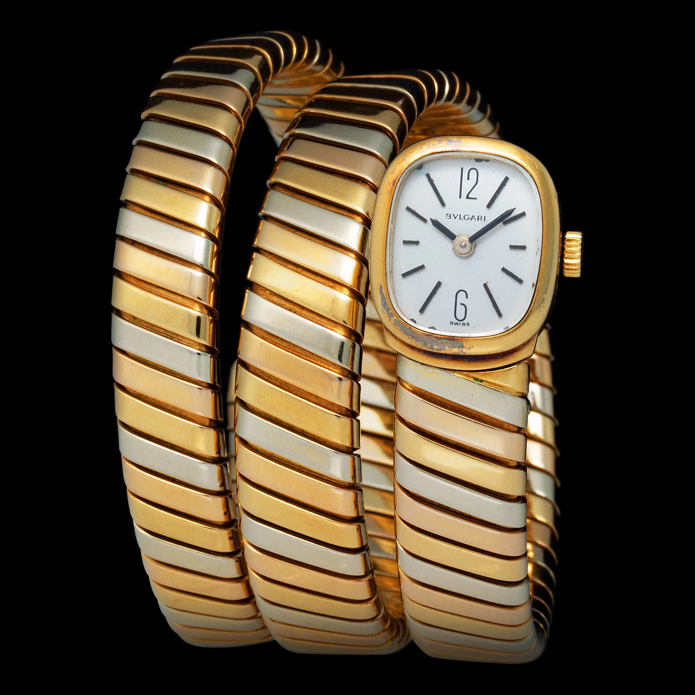 Bulgari Tubogas Serpenti G1374-4 14mm Yellow gold Silver