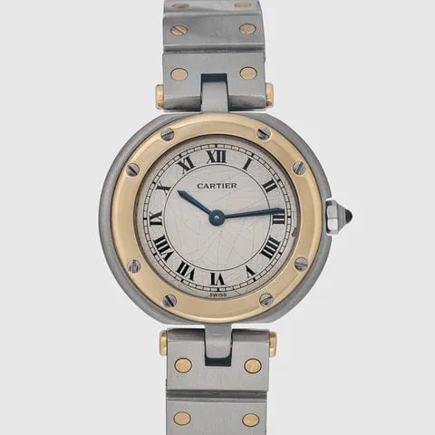 Cartier Santos 8191 27mm Yellow gold and Stainless steel White