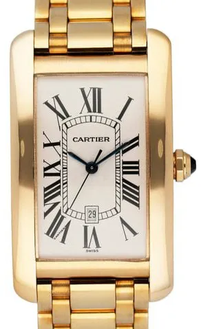 Cartier Tank W2603156 27mm Yellow gold White