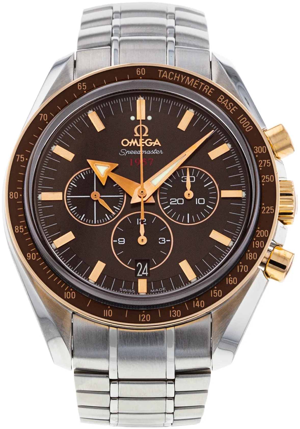 Omega Speedmaster 321.90.42.50.13.002 42mm Rose gold and Stainless steel Brown