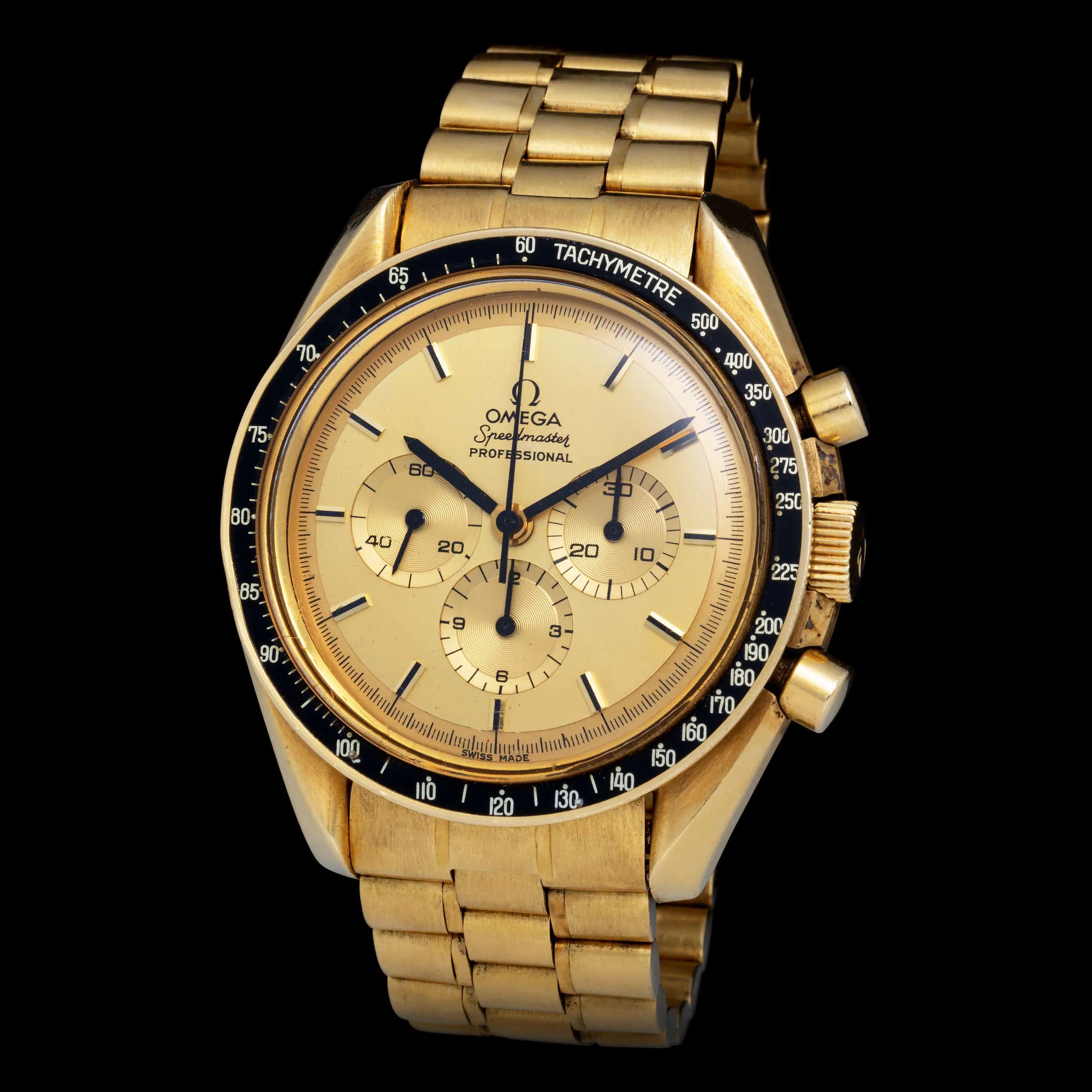 Omega Speedmaster 345.0802 42mm Yellow gold Champagne