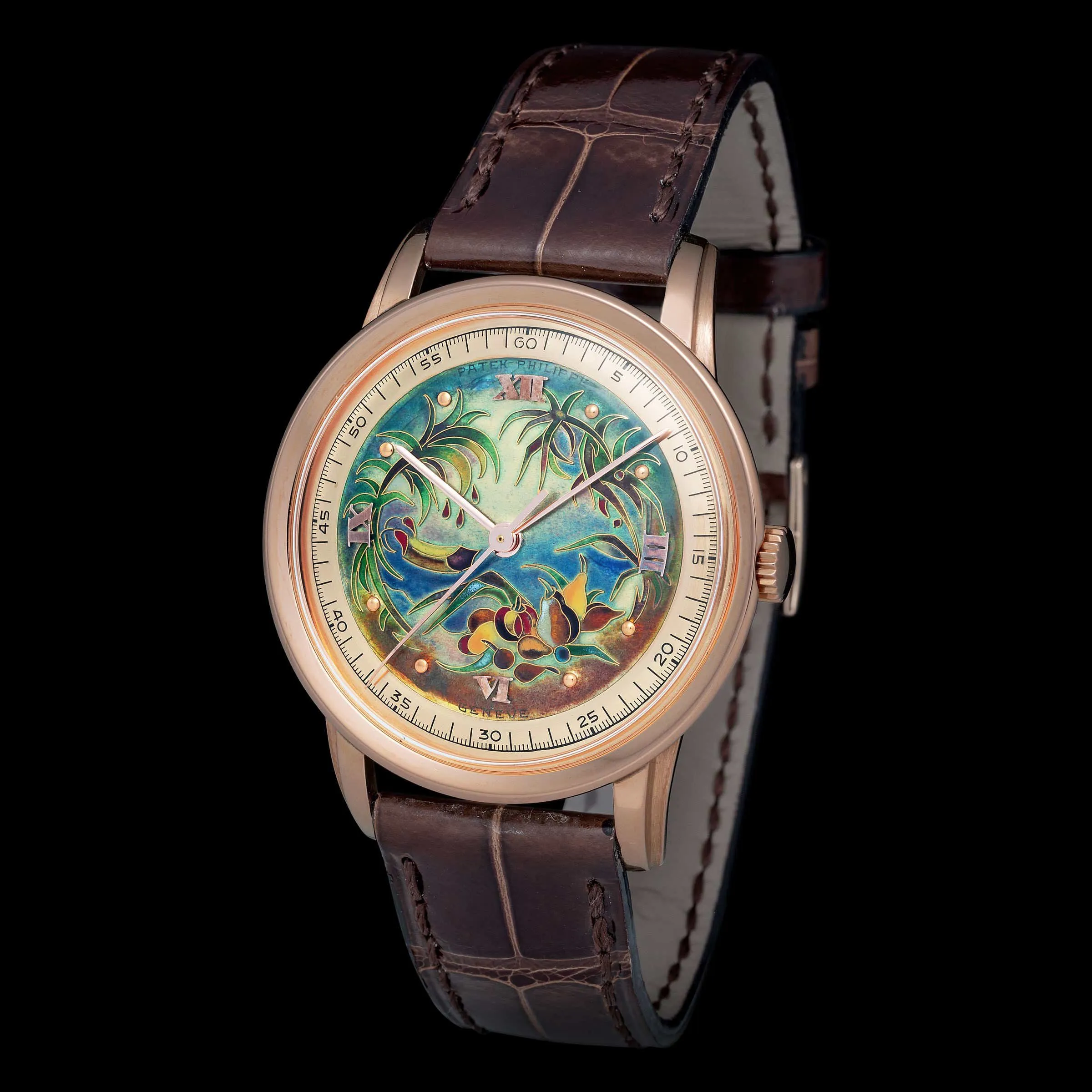 Patek Philippe Calatrava 2481 37mm Rose gold Enamel