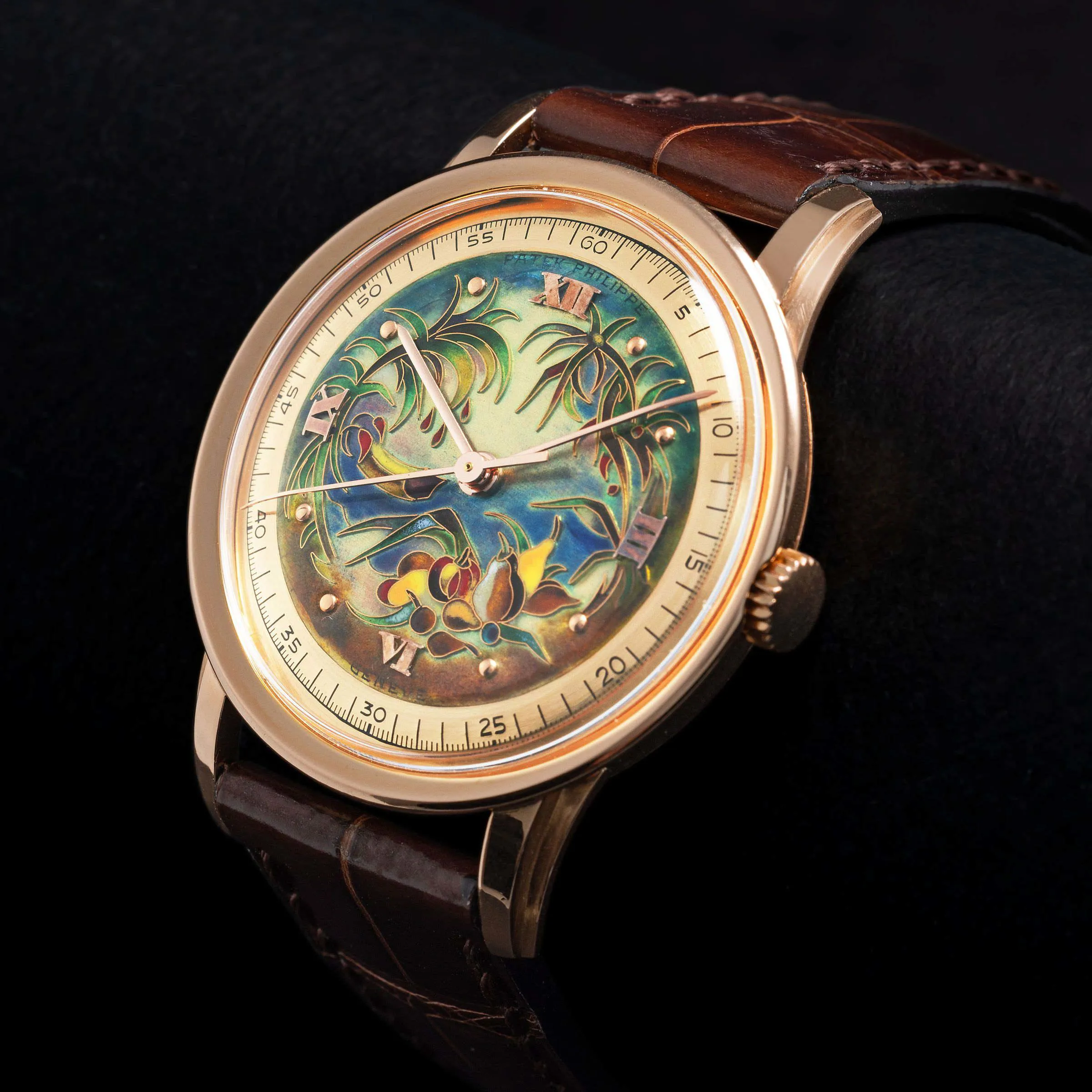 Patek Philippe Calatrava 2481 37mm Rose gold Enamel 7