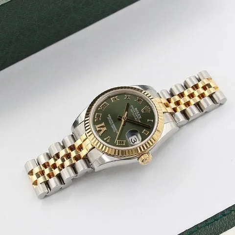 Rolex Datejust 31 178273 31mm Yellow gold and Stainless steel Green