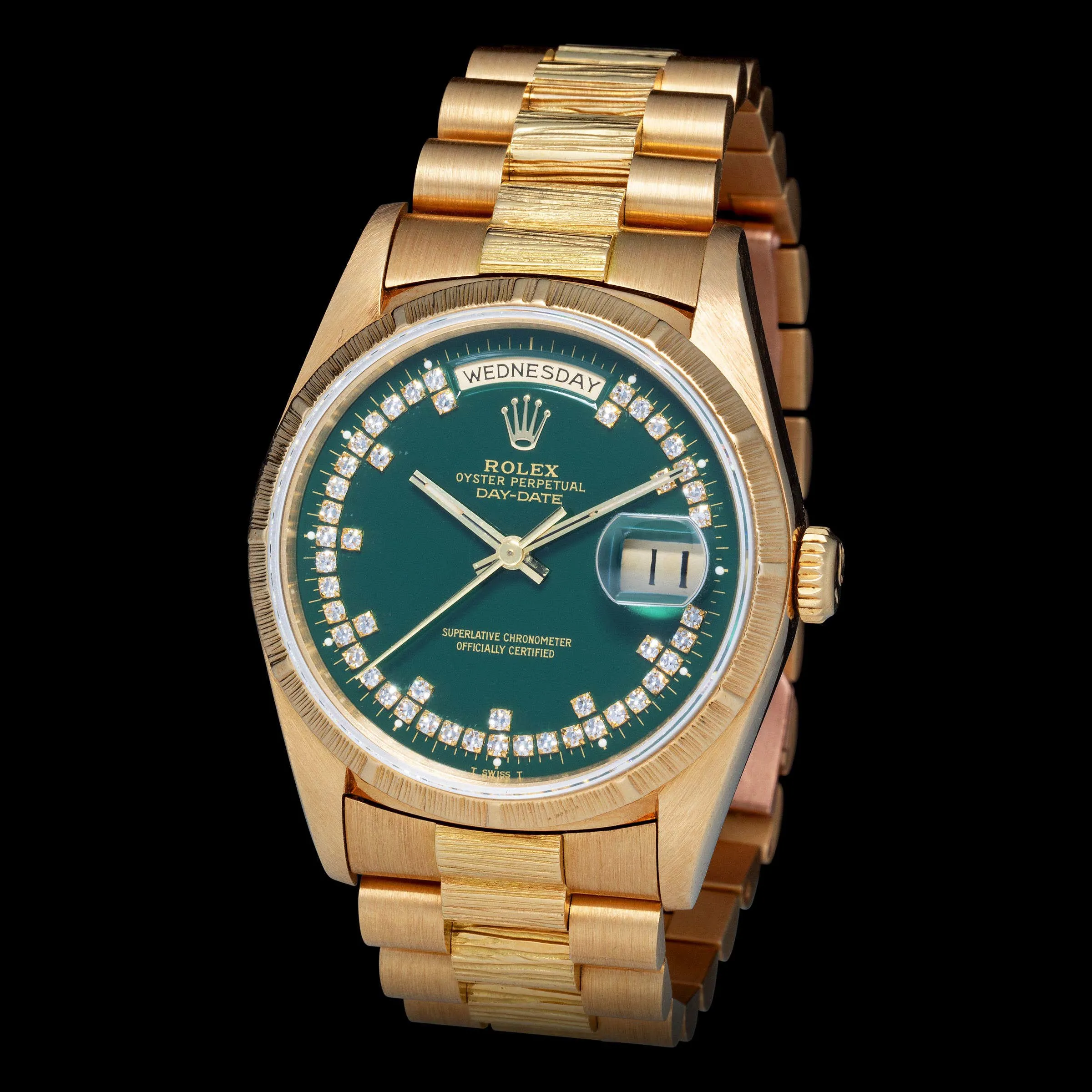 Rolex Day-Date 36 18248 36mm Yellow gold Green