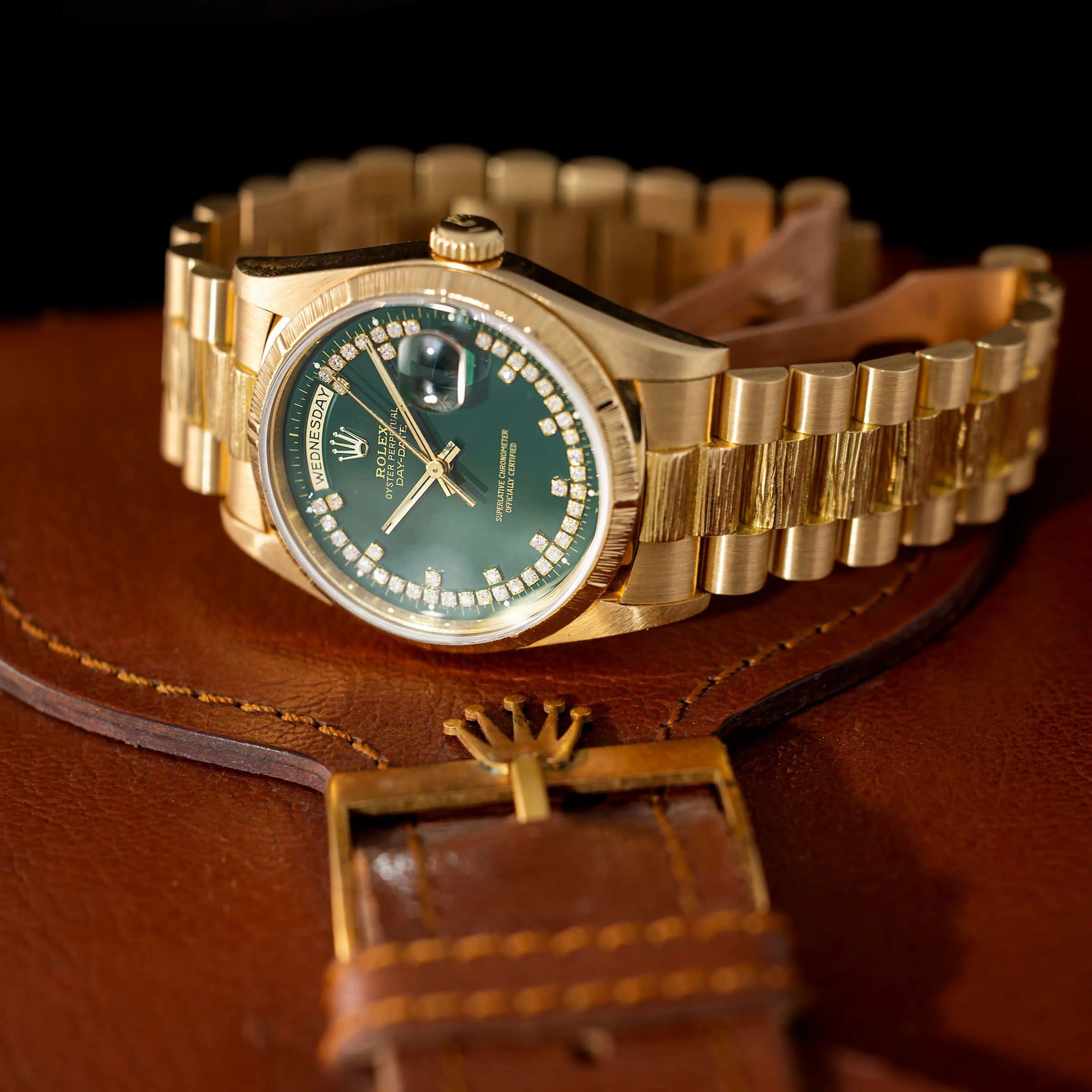 Rolex Day-Date 36 18248 36mm Yellow gold Green 6