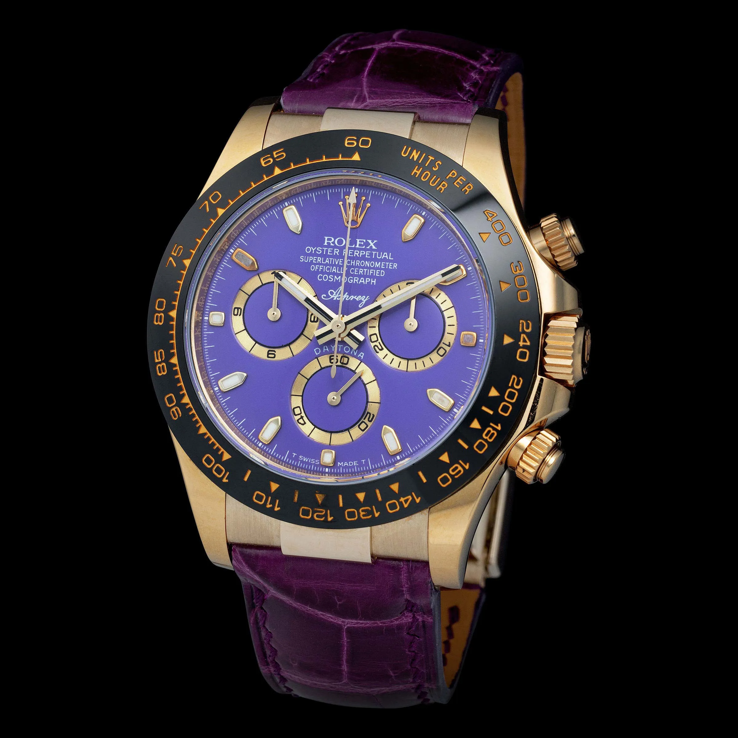 Rolex Daytona 116518LN 40mm Yellow gold Purple