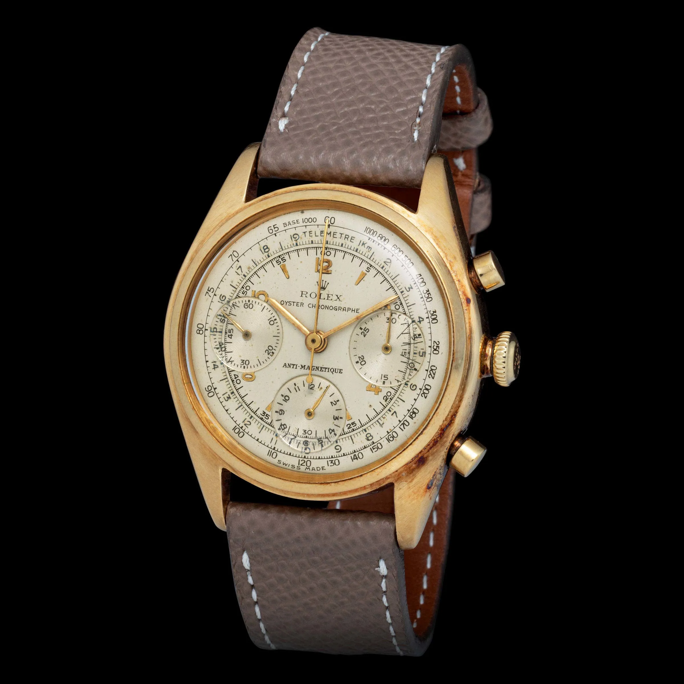 Rolex Chronograph 4537 37mm Yellow gold Silver