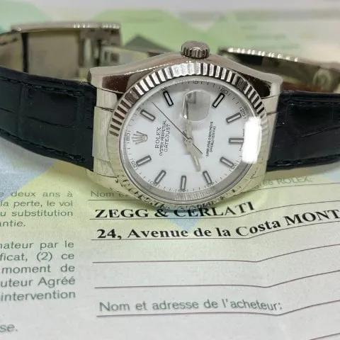 Rolex Datejust 36 116139 36mm White gold White