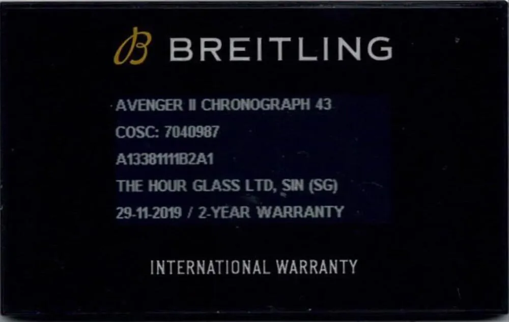 Breitling Avenger A13381111B2A1 44mm Stainless steel Black 1