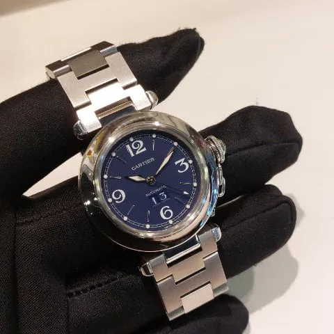 Cartier Pasha 2475 35mm Steel Blue