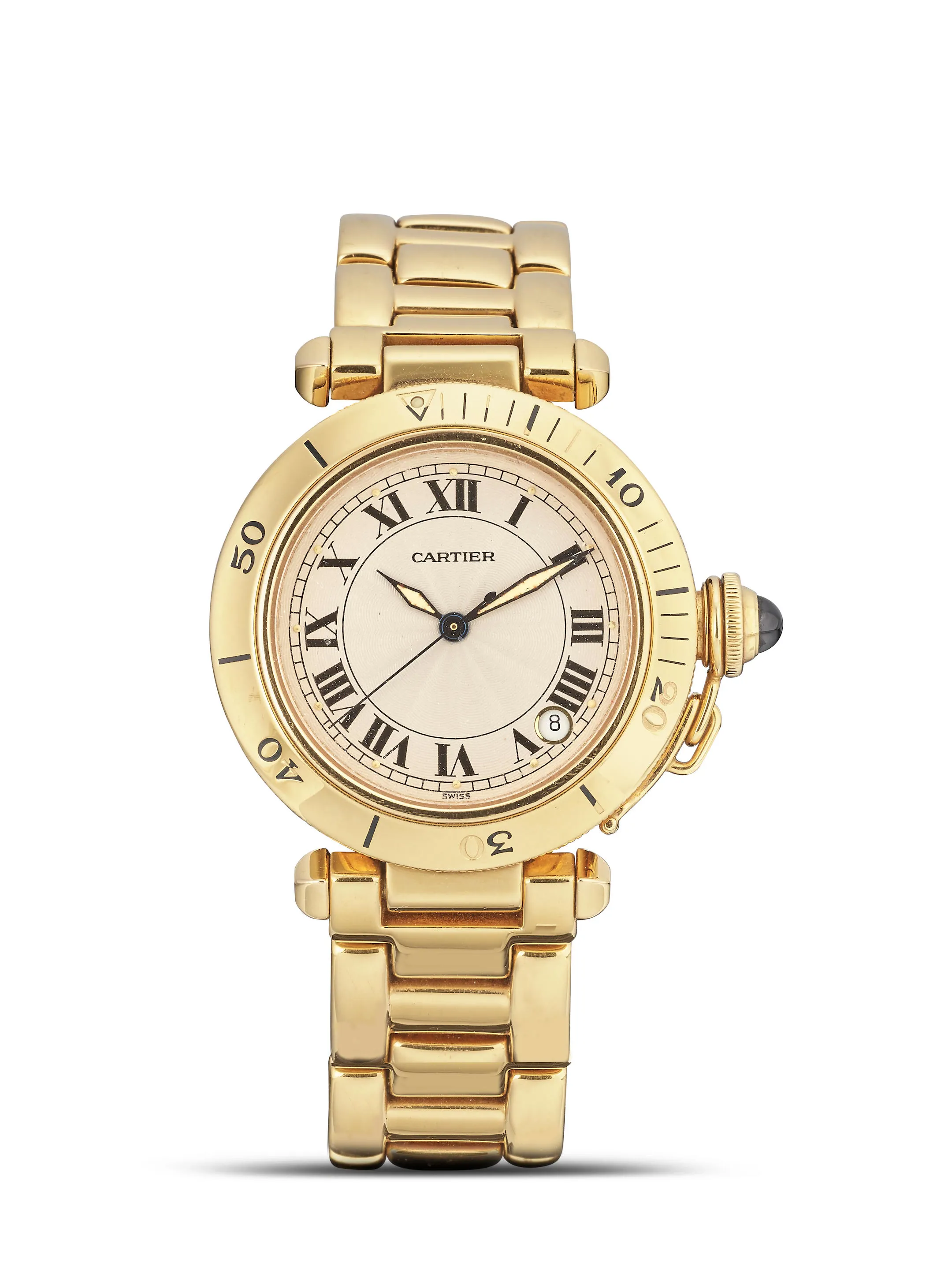 Cartier Pasha 1035 1 35mm Yellow gold Silver
