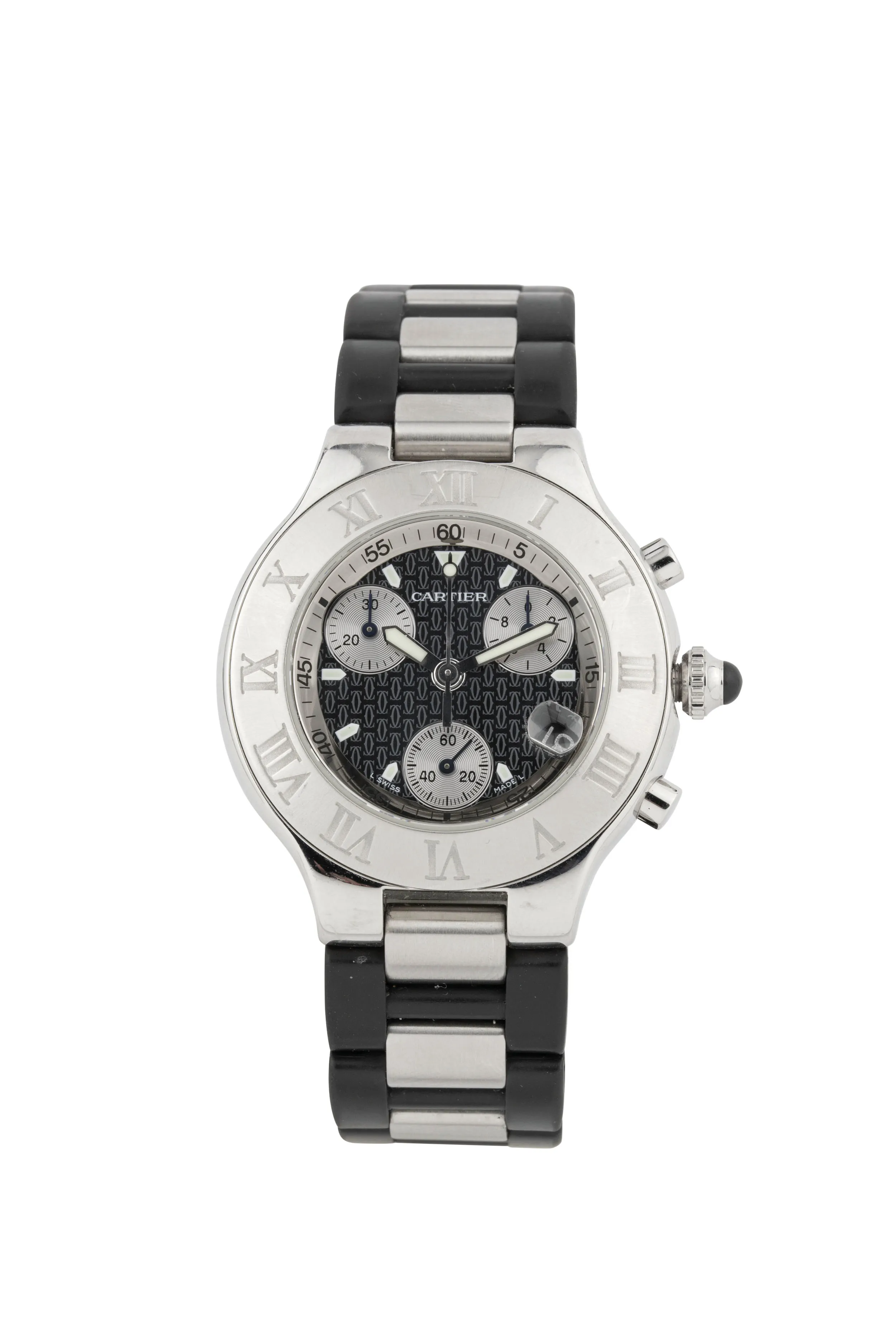 Cartier 21 Chronoscaph 2424 38mm Stainless steel Black