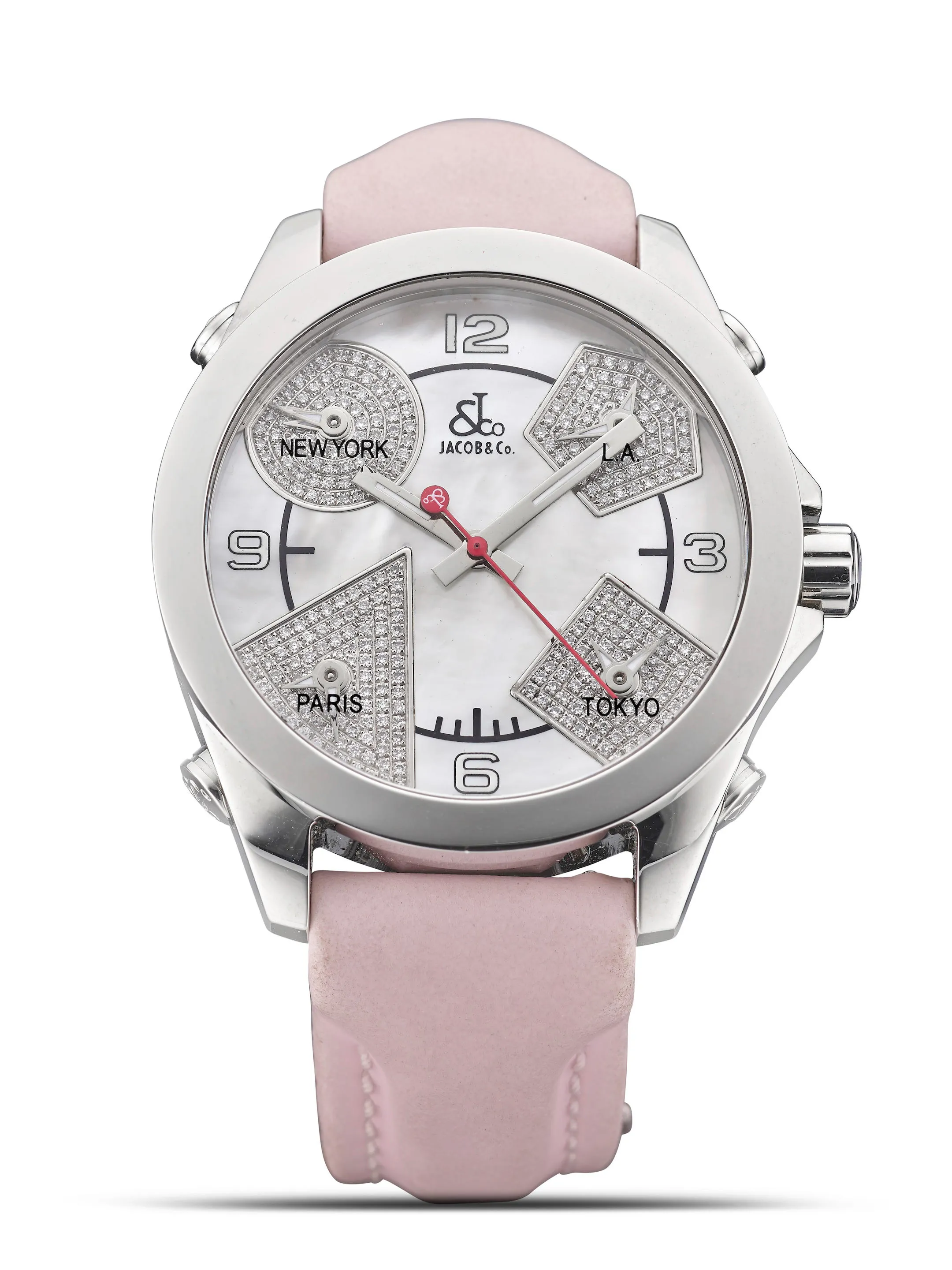 Jacob & Co. Five Time Zone 40mm Stainless steel Mother-of-pearl