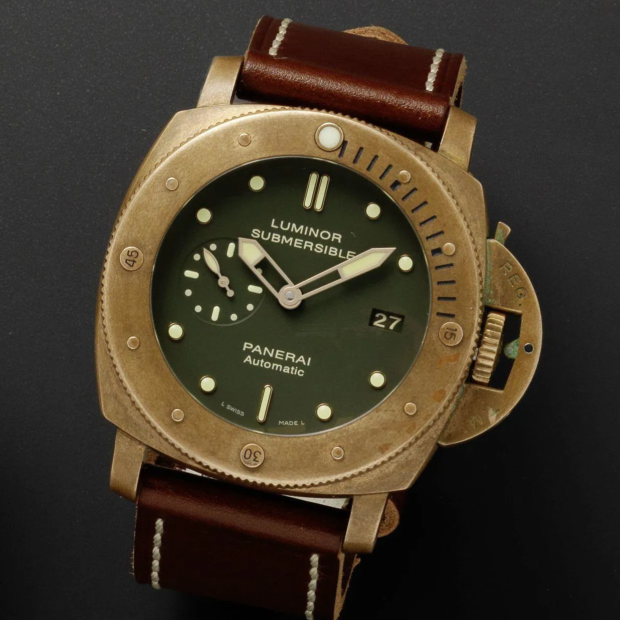 Panerai Luminor Submersible PAM 00382 47mm Bronze Green