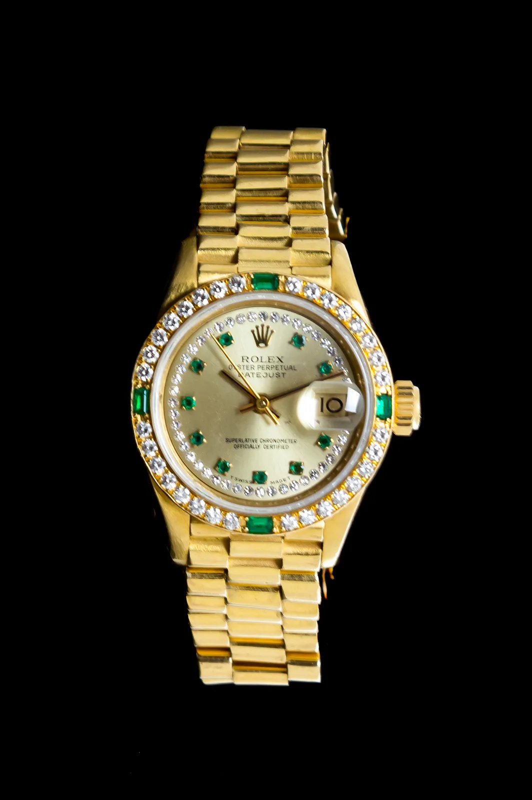 Rolex Lady-Datejust 69138 26mm Yellow gold Champagne