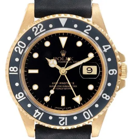 Rolex GMT-Master II 16718 40mm Yellow gold Black