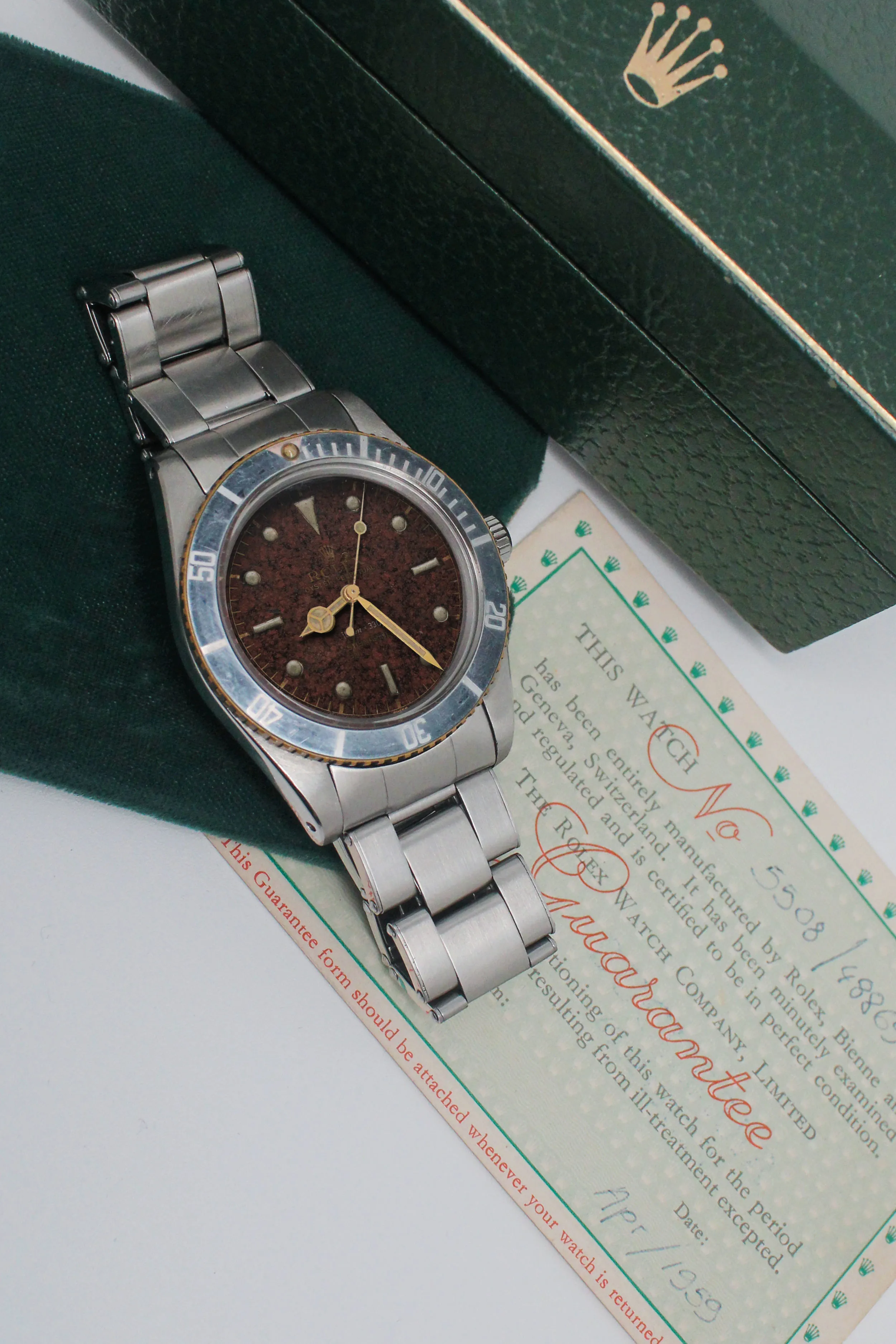 Rolex Submariner 5508 38mm Stainless steel Brown 1