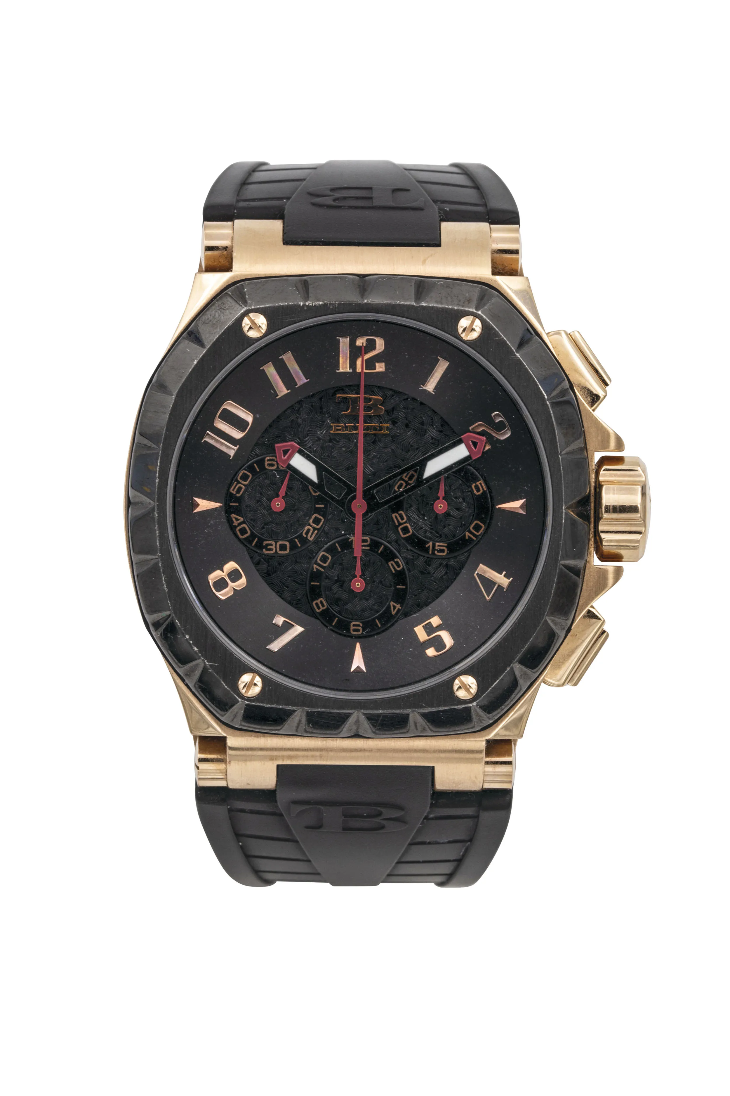 TB Buti Magnum Rattrapante 48mm Ceramic and Yellow gold Black