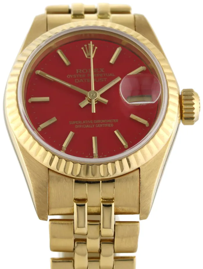 Rolex Lady-Datejust 69178 26mm Yellow gold Red