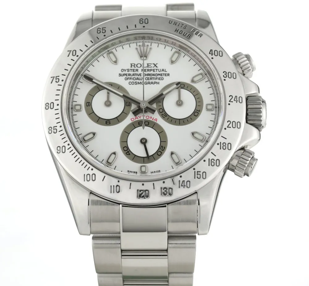 Rolex Daytona 116520 40mm Stainless steel White