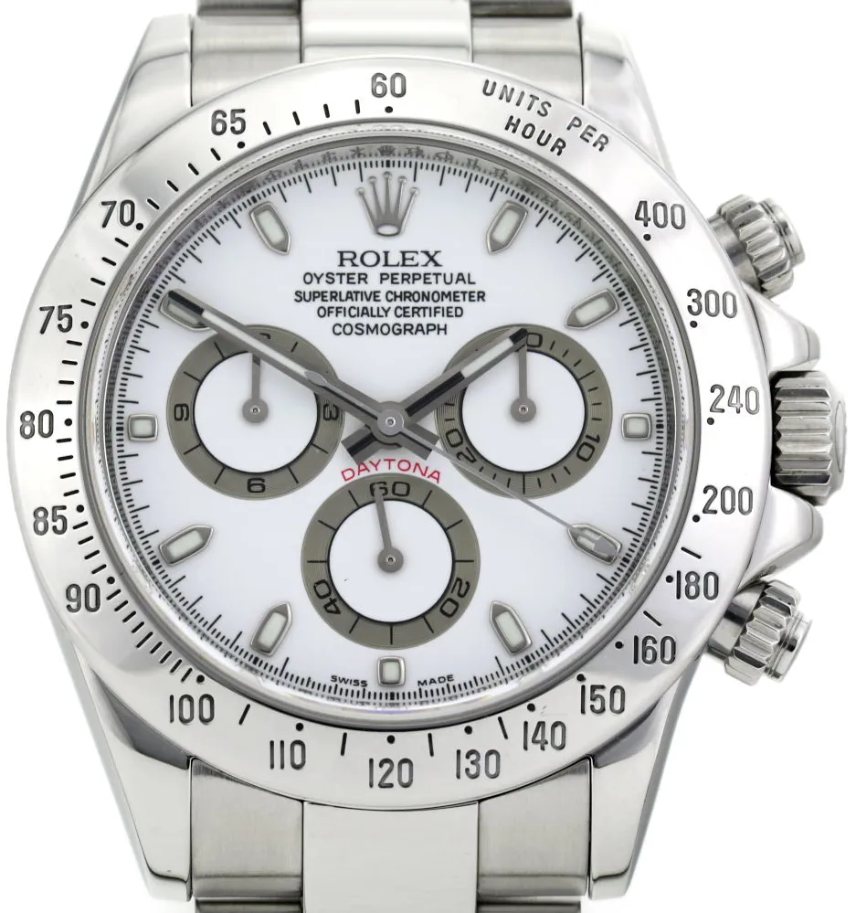 Rolex Daytona 116520 40mm Stainless steel White 1